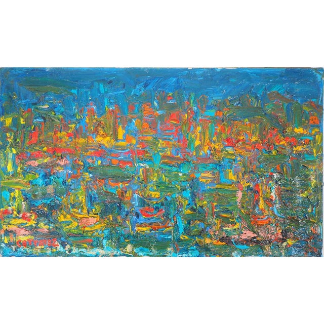 André Cottavoz, Nighttime on the Harbour of St Tropez, 1960, Oil on Canvas For Sale - Image 11 of 11
