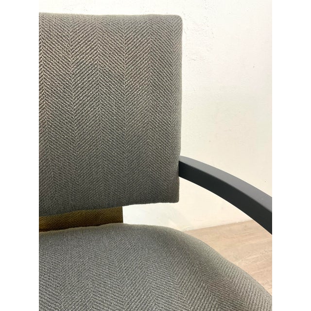 Metal Caracole Couture Charcoal Gray Reserved Seating Dining Chairs Set of 4 For Sale - Image 7 of 8