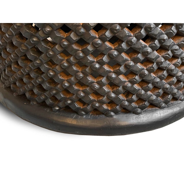 African Vintage Bamileke Coffee Table Stool For Sale - Image 3 of 5