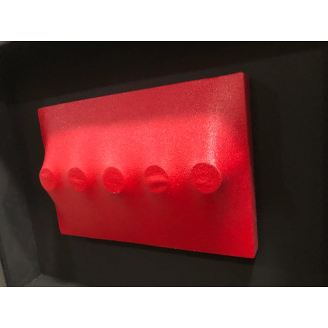 Abstract Red Painting, Acrylic, Framed For Sale - Image 6 of 9