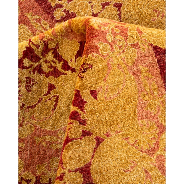 Textile Mogul, One-of-a-Kind Hand-Knotted Area Rug - Rose, 10' 2" x 13' 9" For Sale - Image 7 of 8