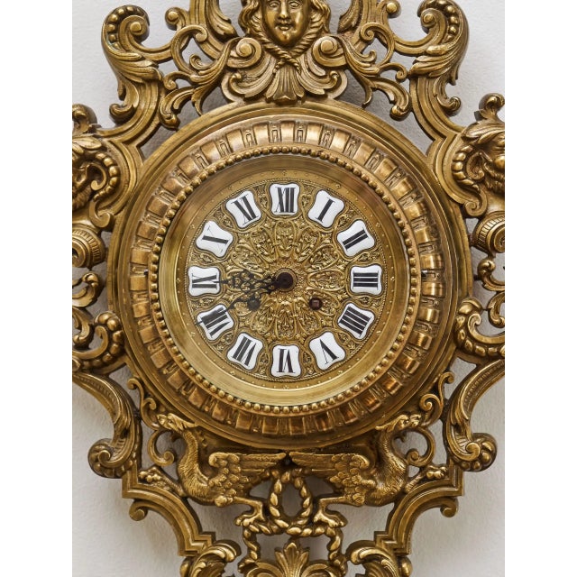 Baroque Style Wall Clock For Sale - Image 3 of 11