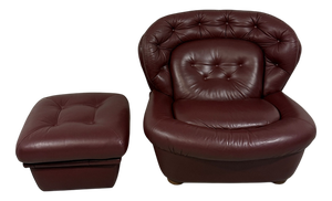 Set of Space Age Lounge Chair and Ottoman, 1970s
