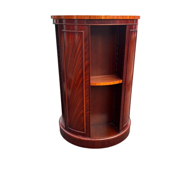 Traditional Late 20th Century Mahogany Revolving Bookcase Ethan Allen For Sale - Image 3 of 12