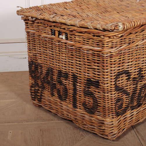 English Wicker Log Basket, 1890s For Sale - Image 5 of 10