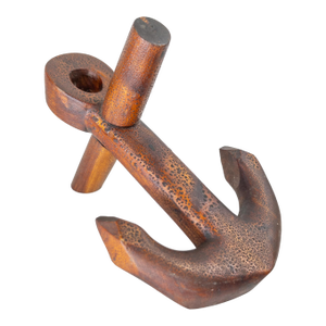 20th Century Tramp Folk Art Carved Wood Anchor