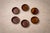 1970s Lazy Susan & Bowls in Rosewood, Tropic Art - 8pcs For Sale - Image 4 of 13
