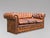 Brown Antique Victorian Three-Seater Chesterfield Sofa in Brown Leather, 1880 For Sale - Image 8 of 12
