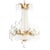Ten-Light Crystal Chandelier with Gilt Brass Frame For Sale