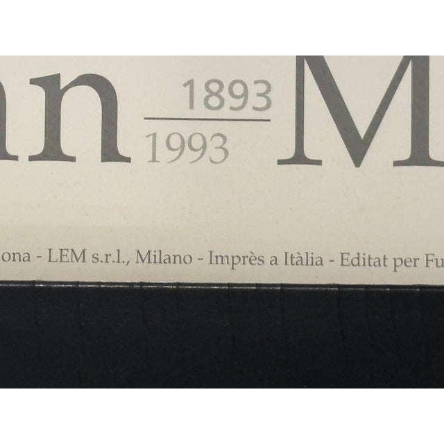 Vintage 1993 Joan Miró, "Dona Escoltant Música" Barcelona Centenary Exhibition Poster, Framed For Sale - Image 12 of 16
