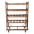 Mid 20th Century Vintage Oak Rolling Bakers Rack For Sale