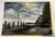 1991 oil on canvas board painting by Nellie Medford titled Winter Evening in Kim’s Cove in Canton North Carolina. A...