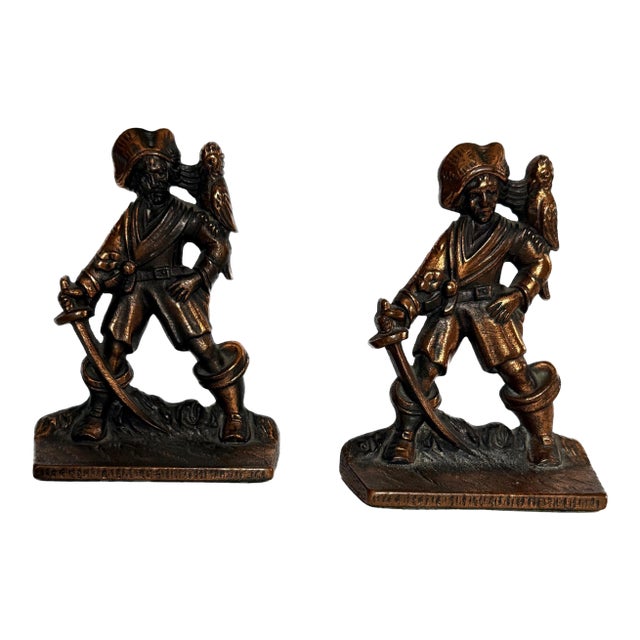 Verona Cast Iron Pirate Bookends For Sale