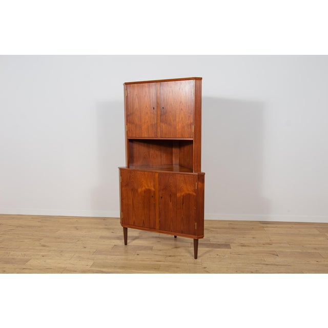 Mid-Century Corner Teak Cabinet, Denmark, 1960s For Sale - Image 15 of 15