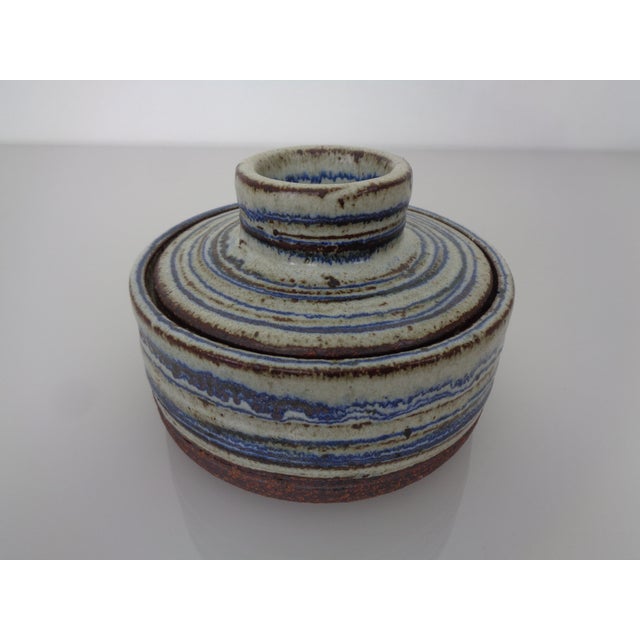 Studio Ceramic Bowl with Lid by Tue Poulsen, Denmark, 1960s For Sale - Image 13 of 13