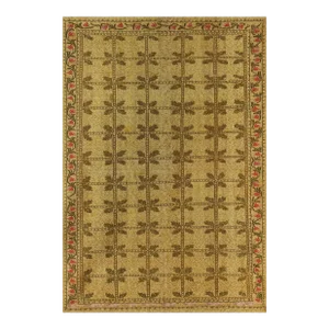 Turkish Gold Cicim Flat-Weave Rug 4'10'' X 6'9''