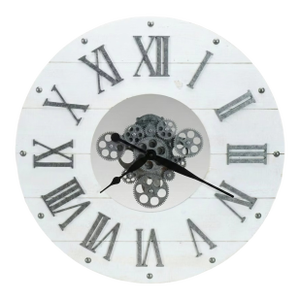 Howard Miller Farmhouse Clock With Moving Gears - Tested & Working