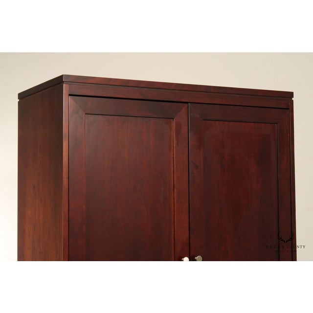 Brown Stickley Metropolitan Collection Cherry Door Chest For Sale - Image 8 of 11
