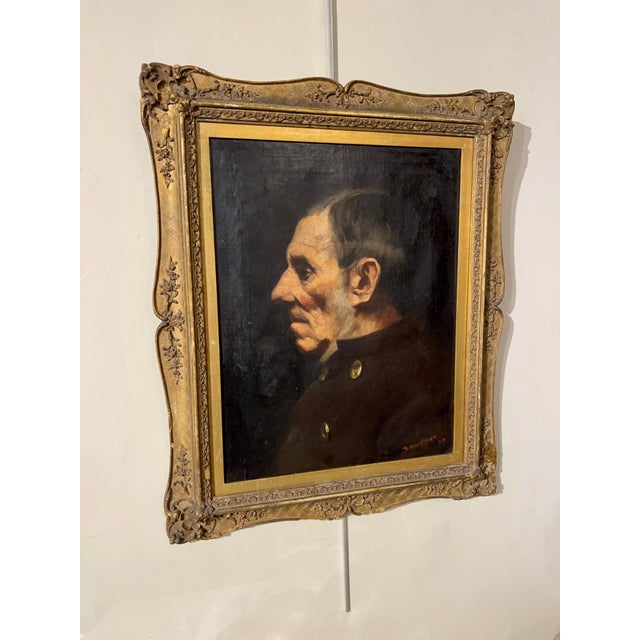 Bertram Priestman, Portrait, 1890, Oil on Canvas For Sale - Image 3 of 9
