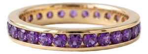Dainty Amethyst Eternity Ring | Wedding Stacking Gemstone Band | February Birthstone Ring Us 7