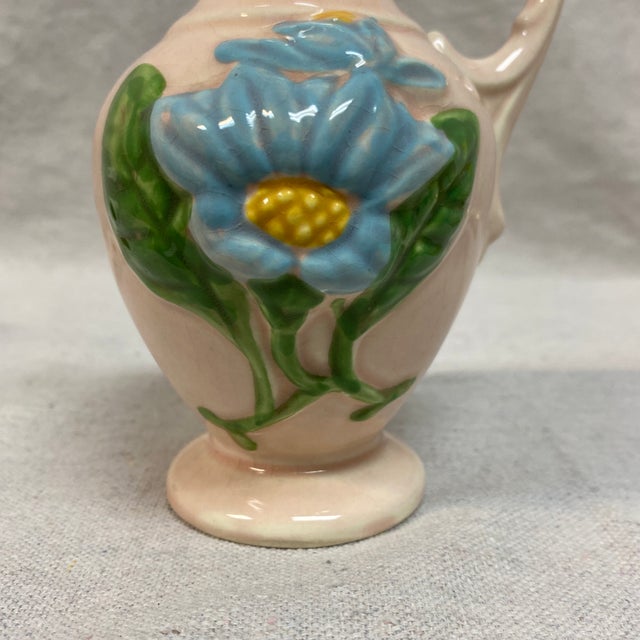Hull Art Pottery Blue Magnolia Vase For Sale - Image 11 of 12