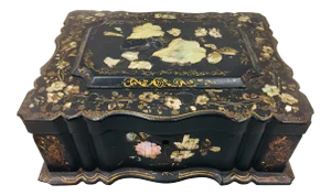 Antique Mother of Pearl Chinoiserie Box