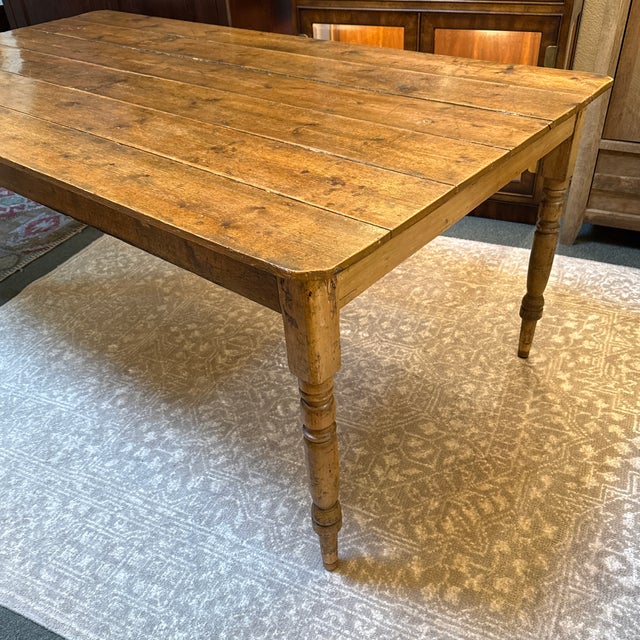 Antique Rustic French Provincial Oak Wood Dining Table For Sale - Image 4 of 16