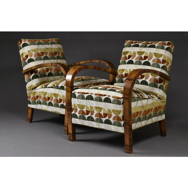 Large Art Deco Lounge Chairs, 1930s, Set of 2 For Sale - Image 11 of 11