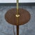 Brown 1960s Mid Century Modern Floor Lamp Side Table Brass Round Built Side Table Lighting For Sale - Image 8 of 11