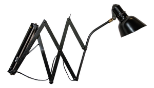 Bauhaus Adjustable Black Scissor Wall Light, Early 1930s