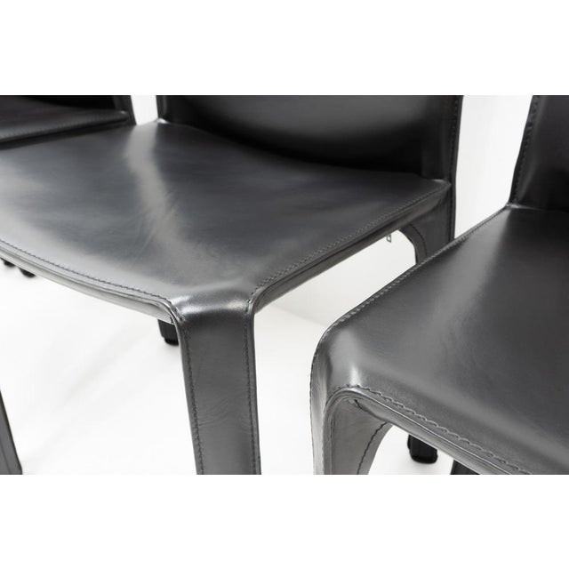 CAB 412 Chairs by Mario Bellini for Cassina, 1990s, Set of 4 For Sale - Image 11 of 15