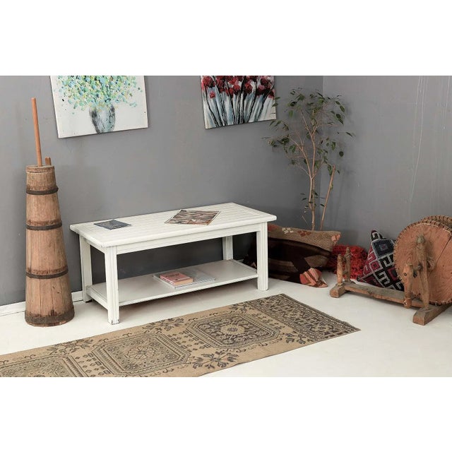 Mid 20th Century Vintage Turkish Oushak Runner Rug For Sale In Los Angeles - Image 6 of 7