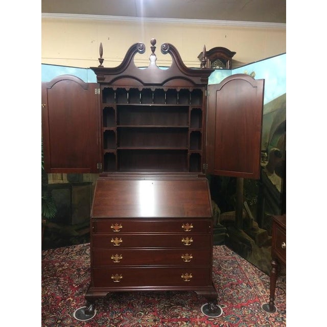 Vintage Secretary Desk, Blind Door Mahogany Secretary Desk For Sale - Image 6 of 17