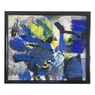 Nicolas Nicolov, Composition, 1965, Acrylic and Collage For Sale