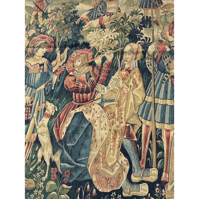 French Aubusson Style Tapestry, 1960s For Sale - Image 13 of 18