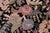 Art Nouveau Floral 1990's Pak-Persian Black/Gray Wool Round Rug- 9'0'' X 9'2'' For Sale - Image 4 of 10