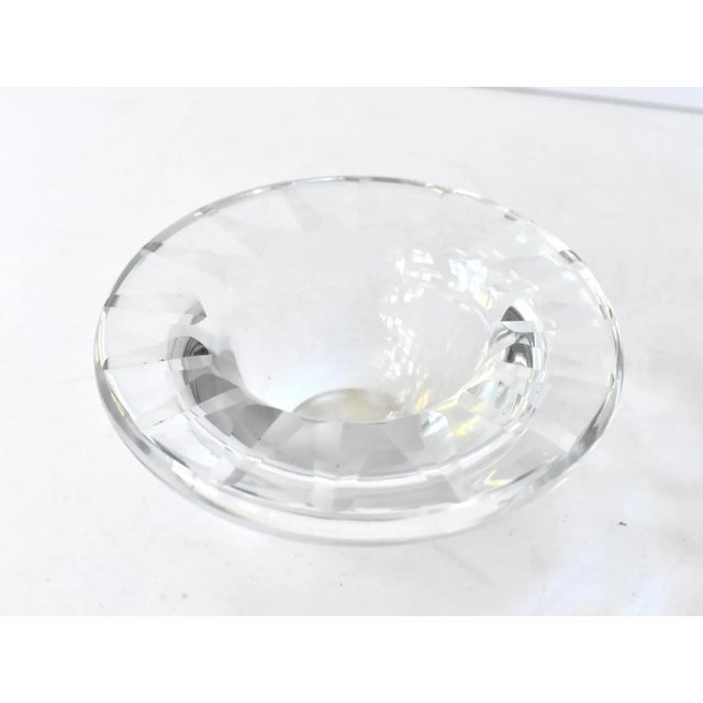 Vintage Mid-Century Modern Cut Crystal Ashtray For Sale - Image 4 of 7