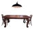 Hand-Carved Solid Mesquite Wood Dining Table For Sale