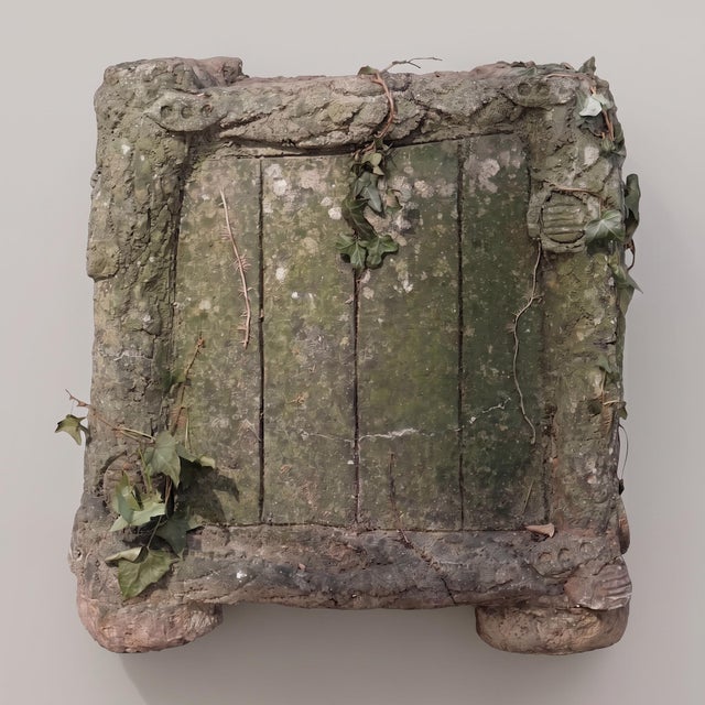 Early 20th Century Cement Planter with Faux Wood Decoration and Pebbles, Rockery, France For Sale - Image 4 of 13