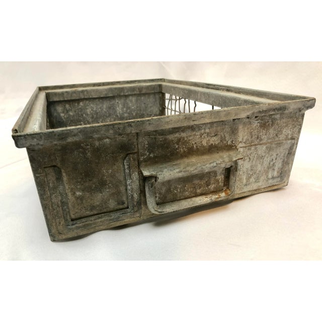 Mid 20th Century Vintage 1960s Industrial Wire Stacking Basket For Sale - Image 5 of 13