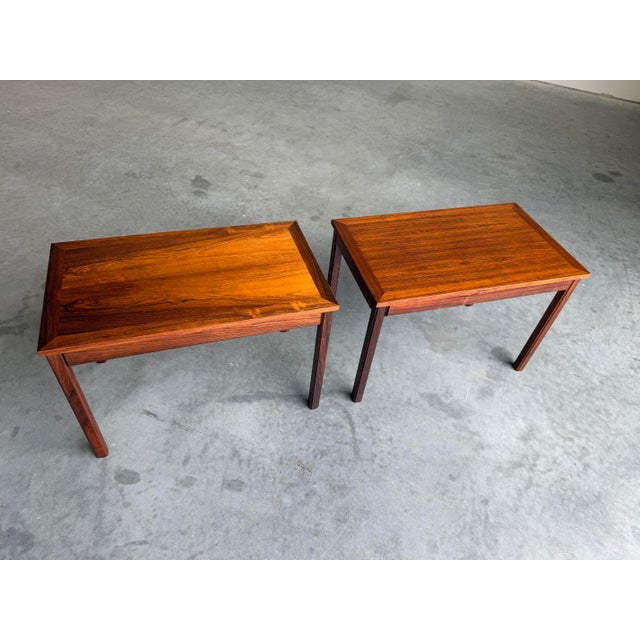 Mid Century Danish Rosewood Coffee and Two Side Tables Set For Sale - Image 9 of 11