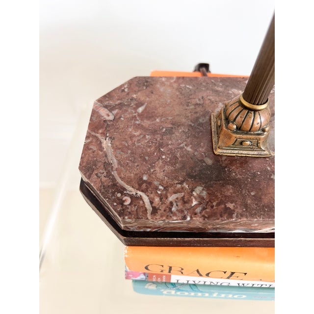 1920s Art Deco Table Lamp With Silk Embellished Fringe Shade For Sale - Image 10 of 18