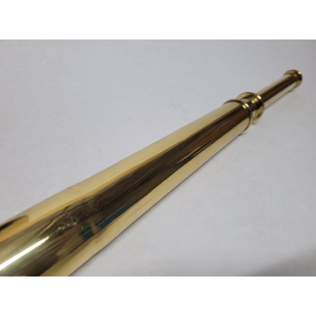 Solid Brass Captains Telescope For Sale - Image 10 of 11