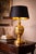 1960s 1960s Hollywood Regency Polished Brass Urn Table Lamp With Original Black Shade and Gold Interior For Sale - Image 5 of 7