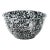 Crow Canyon Home Splatterware, Large Salad Bowl in Black & White For Sale