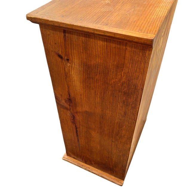 Mid Century Natural Wood Knotty Pine Cabinet, Wire Door Panel, Farmhouse, Cabin, Lodge, Rustic, Folk Art. Arts and Crafts, Ranch For Sale - Image 6 of 9