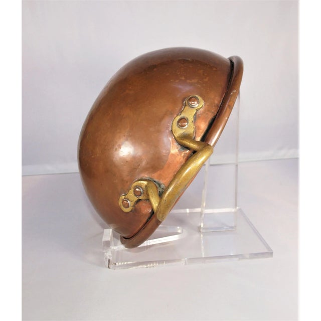 French Antique French Copper Chocolate Tempering Pot/Double Boiler For Sale - Image 3 of 6