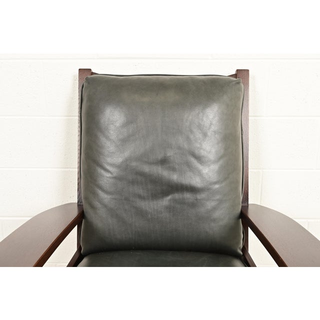 Wood Stickley Mission Oak Arts & Crafts Lounge Chair For Sale - Image 7 of 15