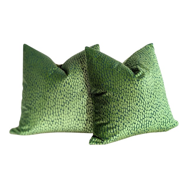 Kravet Foundrae Jungle Cut Velvet Pillows For Sale