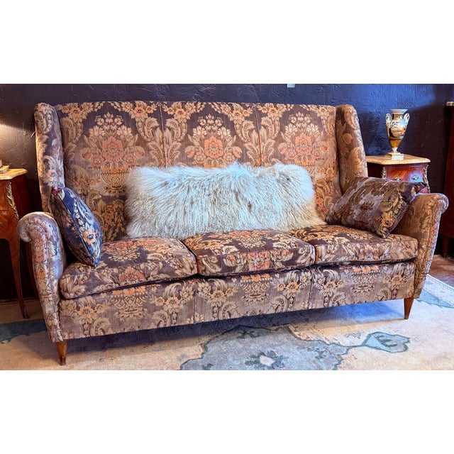 Wood Mid-20th Century Italian Sofa in the manner of Gio Ponti For Sale - Image 7 of 7